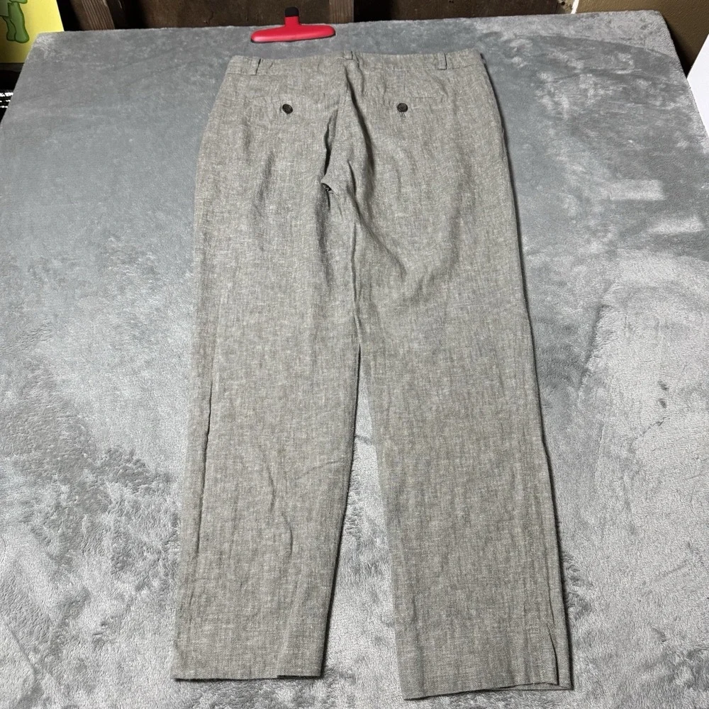 Banana Republic Avery Linen Blend Dress Pant Womens‎ Size 4 Green Crop Career